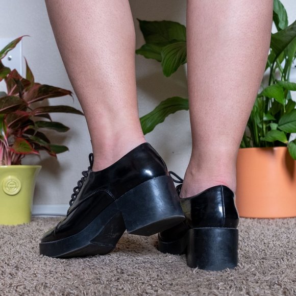 Chunky heeled oxford shoes. - Picture 4 of 4